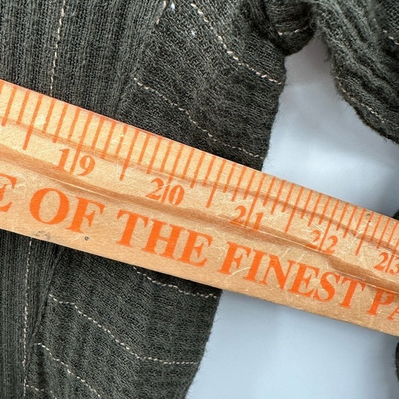 WRAP LONDON Green striped lagenlook womans boho chic casual tunic top/dress 6 - Picture 9 of 11